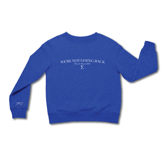 Men’s Blue and White “We’re Not Going Back," Crewneck